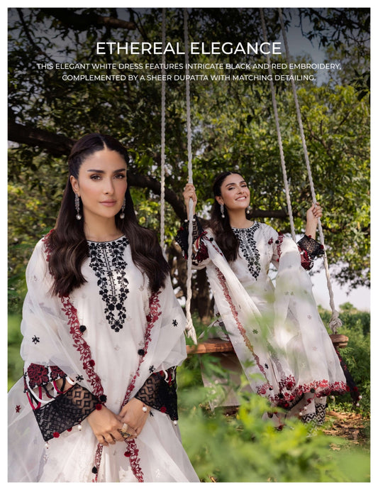 SIMRANS Heer premium 3 piece mummy & me Ledies Cream medium Eid outfit 1029