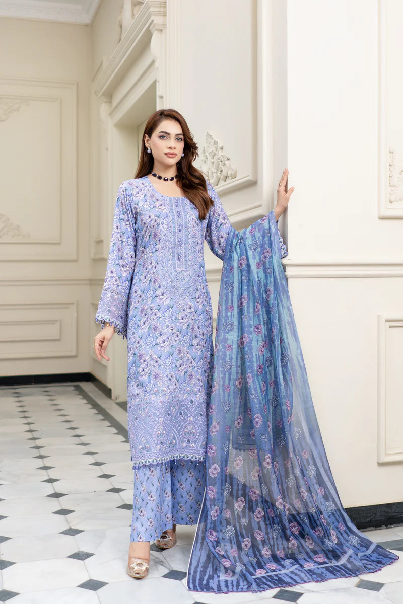 MUNIRA | EMBROIDERED LAWN READYMADE | HU13