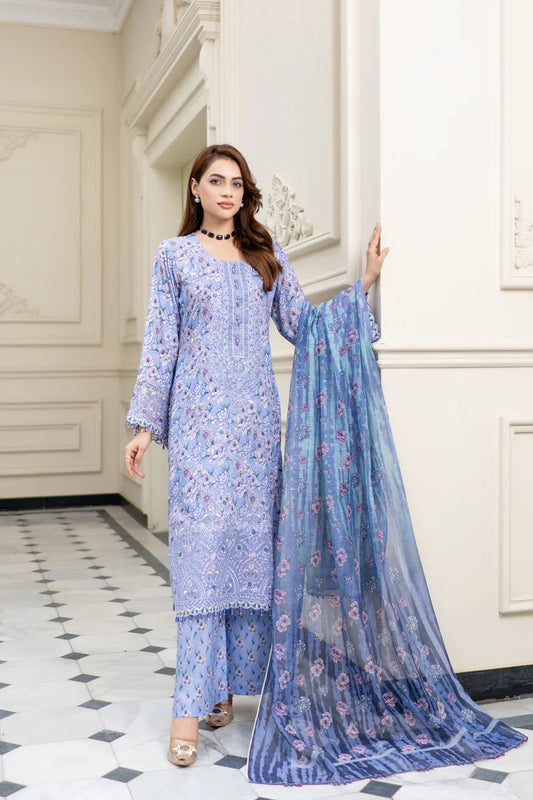 MUNIRA | EMBROIDERED LAWN READYMADE | HU13