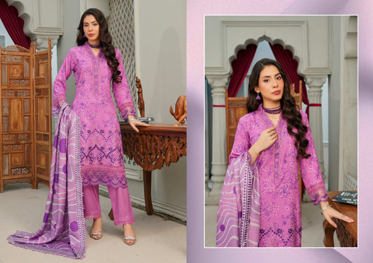 MUNIRA EMBROIDERED 3PC READYMADE NAZ04